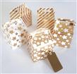 Cajitas rayadas metalizadas dorado 4u